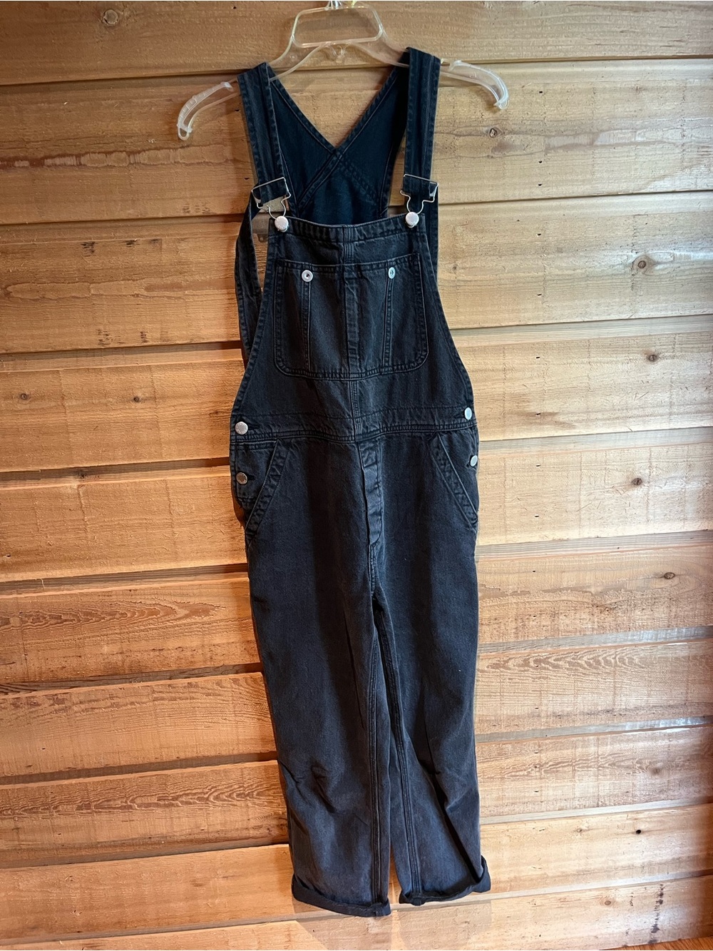 WE THE FREE - Classic Black Denim Overalls